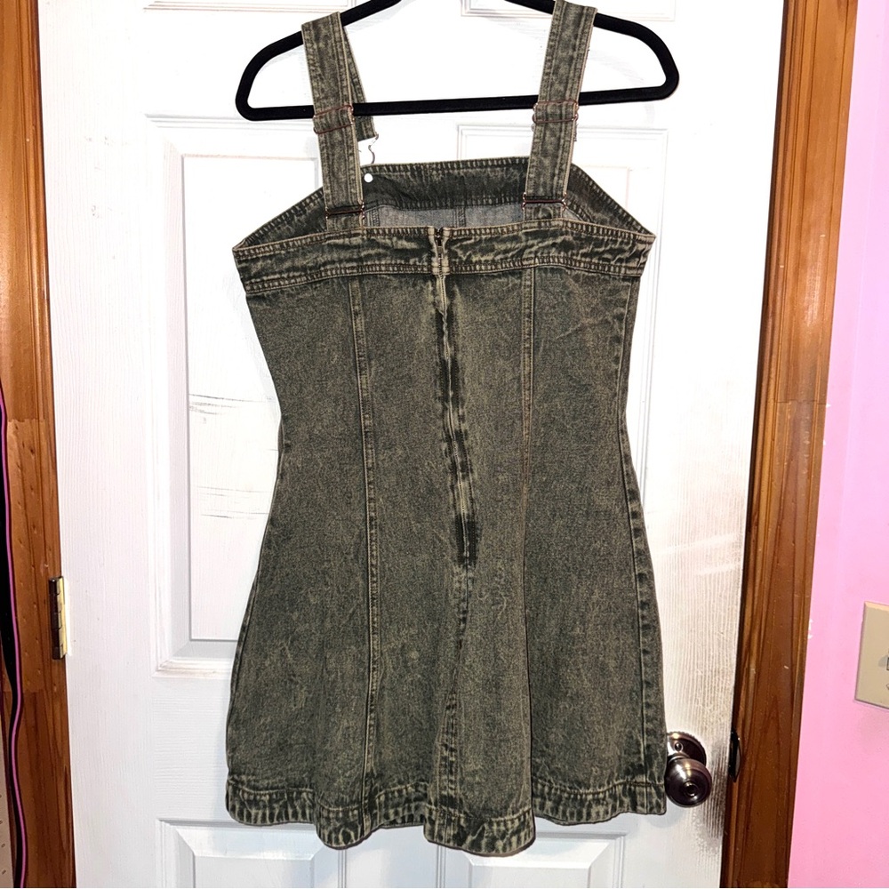 NanaMacs Washed Green Overall Dress NWT - Picture 7 of 12